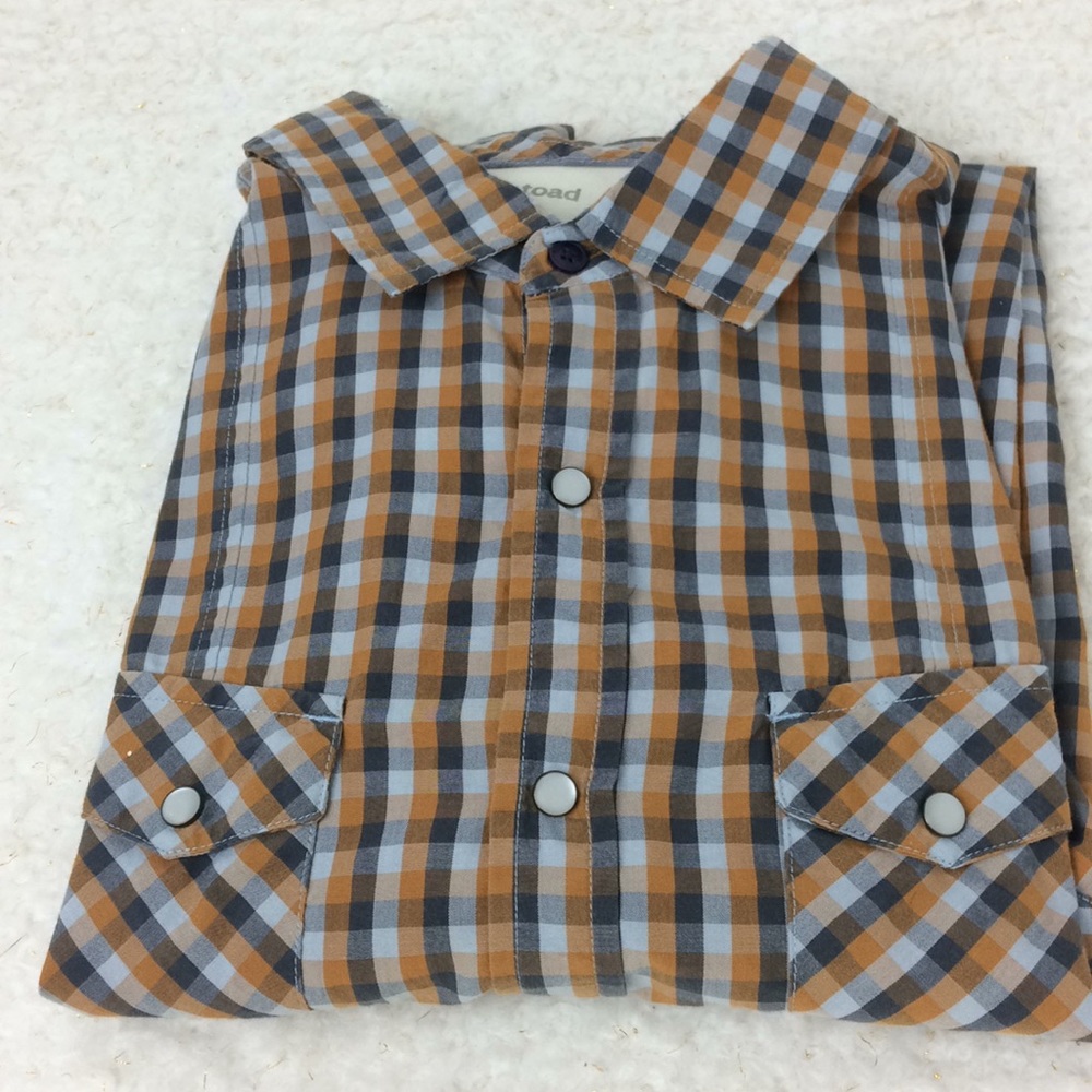 Horny toad pearl snap button down shirt size large